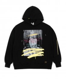 SYMBOL HEAVY SWEAT OVERSIZED HOODIE BLACK