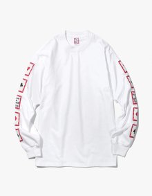 Playing Card Arm L/S Tee - White