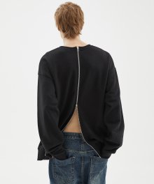 OVERSIZED ALL BACK ZIP MTM  [BLACK]