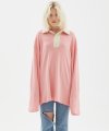 OVERSIZED RUGBY SHIRT  [PINK]