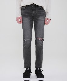 M#1534 black time slim crop jeans