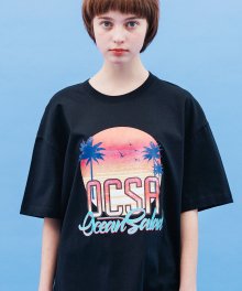 OCSA PALM TREE TEE(BLACK)