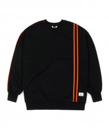 LINE SPORTS HEAVY SWEAT OVERSIZED CREWNECK BLACK