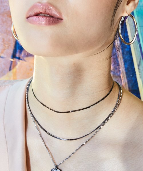 ★人氣★LOVE ME MONSTER★Black Flat Chain Choker チョーカー LOVE ME MONSTER(ラブミーモンスター) ネックレス