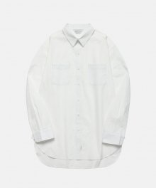 Half Linen Solid Shirt_White