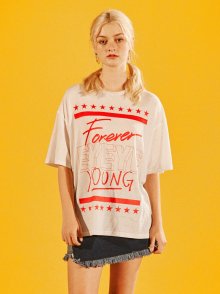 FOREVERYOUNG STAR T SHIRT_WHITE (EEOG2RSR03W)
