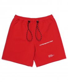 LMC STRING SWEAT HALF PANTS red