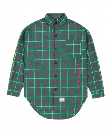 GUADALUPE OVERSIZED CHECK SHIRTS GREEN