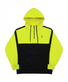 Half Zip-Up Hoody - Neon Yellow