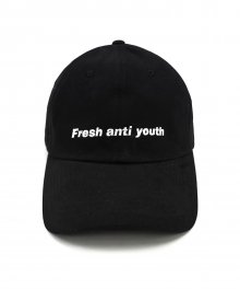 [Fresh anti youth] Fray Logo Ball Cap - Black