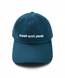 [Fresh anti youth] Fray Logo Ball Cap - Blue