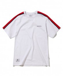 2018 SLEEVE BLOCK T-SHIRTS OVER FIT (WHITE) [GTS025G23WH]