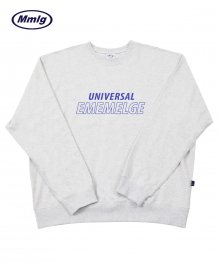 [Mmlg] UNIVERSAL EMEMELGE SWEAT (MELANGE WHITE)