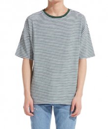 Uni Basic Round Neck Stripe T-Shirts_GR (PWOG2RSLA4U0G1)