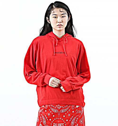 서리얼벗나이스 유니섹스(SURREALBUTNICE UNISEX) Hood T-Shirts Red - 사이즈 & 후기 | 무신사