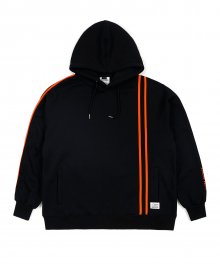 LINE SPORTS HEAVY SWEAT OVERSIZED HOODIE BLACK