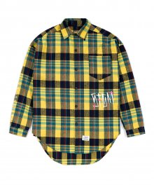 SLASH OVERSIZED CHECK SHIRTS YELLOW