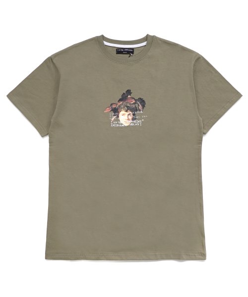 아임낫어휴먼비잉(iamnotahumanbeing) THE DRINK TAKES YOU T-SHIRT - OLIVE GREEN