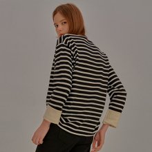 Multi Color Stripe T-Shirt_Black