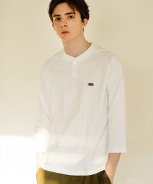 3/4 HENLY NECK T-SHIRTS WHITE
