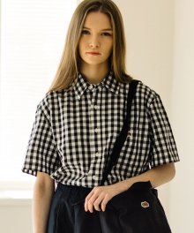 S/S 1PK GINGHAM SHIRTS