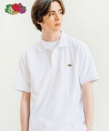 [Asian fit] WAPPEN POLO T-SHIRTS WHITE