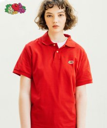 [Asian fit] WAPPEN POLO T-SHIRTS RED