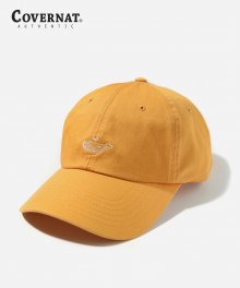 WHALE EMBROIDERY CURVE CAP YELLOW