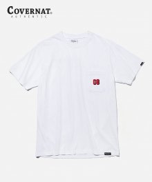 S/S 08 EMBROIDERY POCKET TEE WHITE