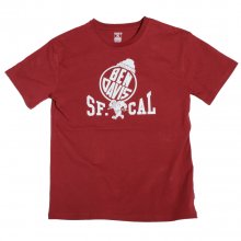 오리지널 SF.CAL 프린트 티셔츠 와인