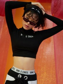 DIM. E CRES. CROP LONG SLEEVES_BLACK