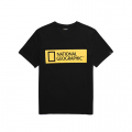 내셔널지오그래픽 티셔츠 N182UTS930 유니섹스 레비아 로고 필름 티셔츠 CARBON BLACK