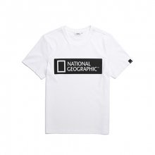 내셔널지오그래픽 티셔츠 N182UTS930 유니섹스 레비아 로고 필름 티셔츠 WHITE