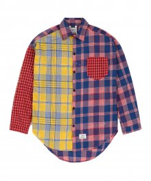 MULTI OVERSIZED CHECK SHIRTS RED