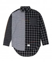 MULTI OVERSIZED CHECK SHIRTS BLACK