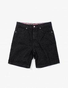 Denim Shorts - Black Denim