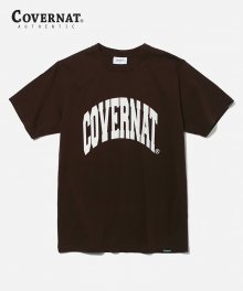 S/S VERTICAL ARCH LOGO TEE BROWN