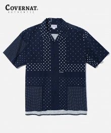 S/S COTTON BANDANA SHIRTS NAVY