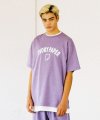 [UNISEX] 펠트 자수 오버핏 1/2 멀티 박스 티셔츠 (Violet)