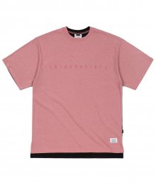 FRONT BACK OVERSIZED PIGMENT T-SHIRTS PINK