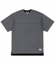 FRONT BACK OVERSIZED PIGMENT T-SHIRTS GREY