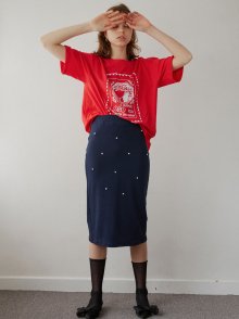 3.4 JEWEL SKIRT (네이비)