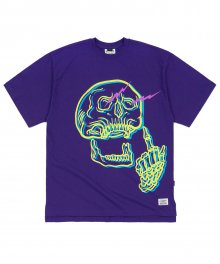 SKULL OVERSIZED T-SHIRTS VIOLET