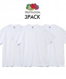 [Asian fit] 210g 3PACK T-SHIRTS WHITE