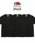 [Asian fit] 210g 3PACK T-SHIRTS BLACK