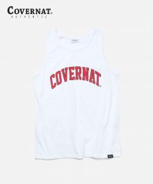 S/S ARCH LOGO SLEEVELESS TOP WHITE / RED