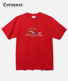 S/S SURFER GIRL TEE RED