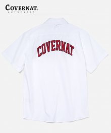 S/S LOGO EMBROIDERY 1PK SHIRTS WHITE / RED