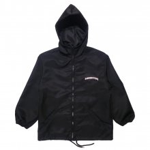 90s big Crest Symbol zip-up hood jacket (BLACK)