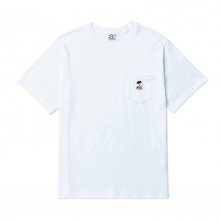 ILP 로고 포켓 1/2 티셔츠 화이트